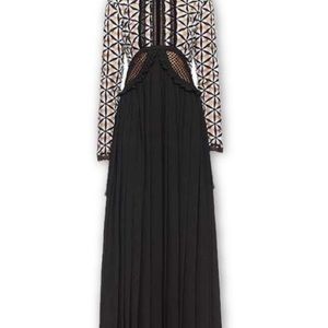 Self Portrait Guipure Maxi Dress